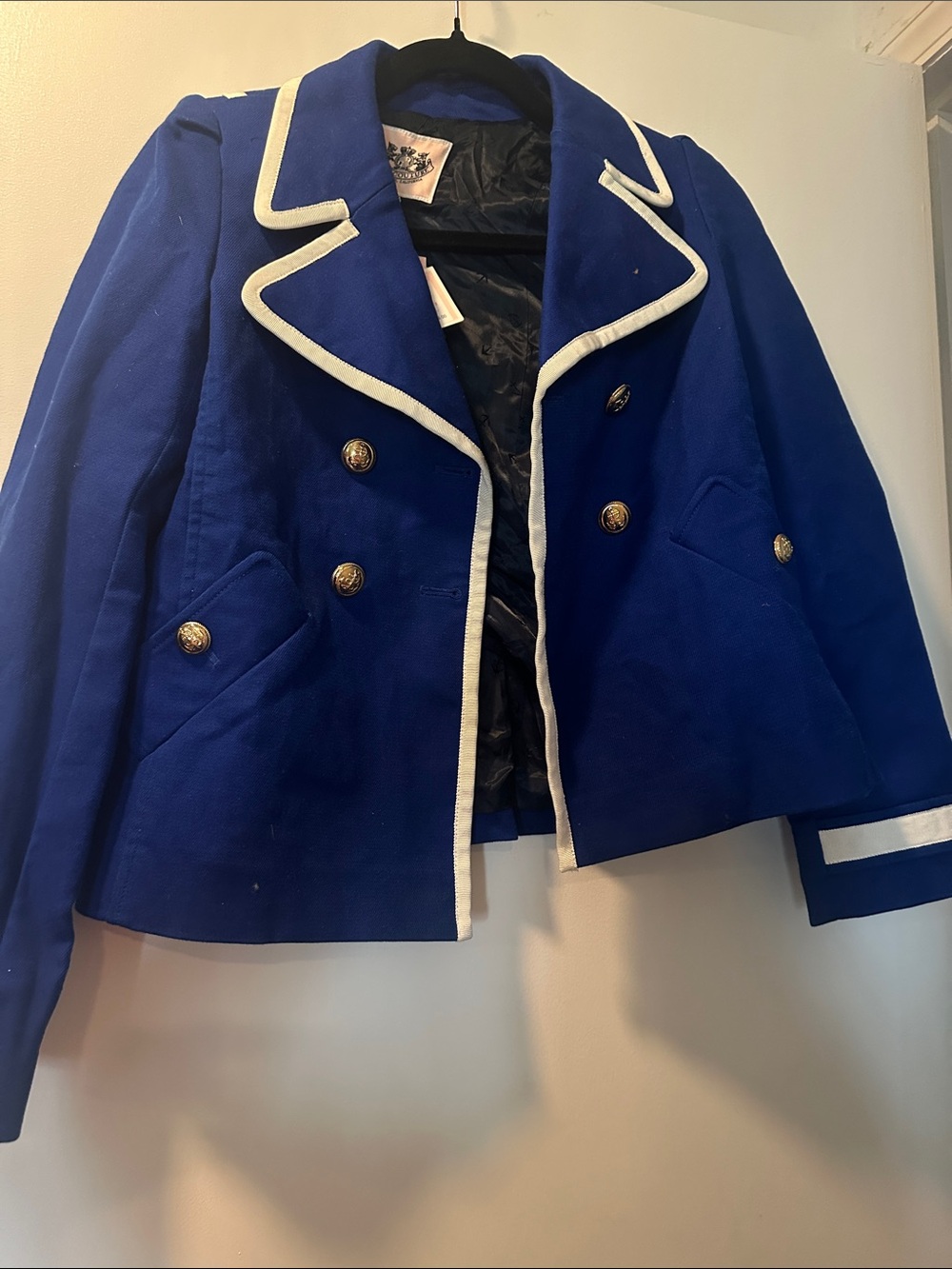 Juicy Couture Royal Blue Blazer with White Piping